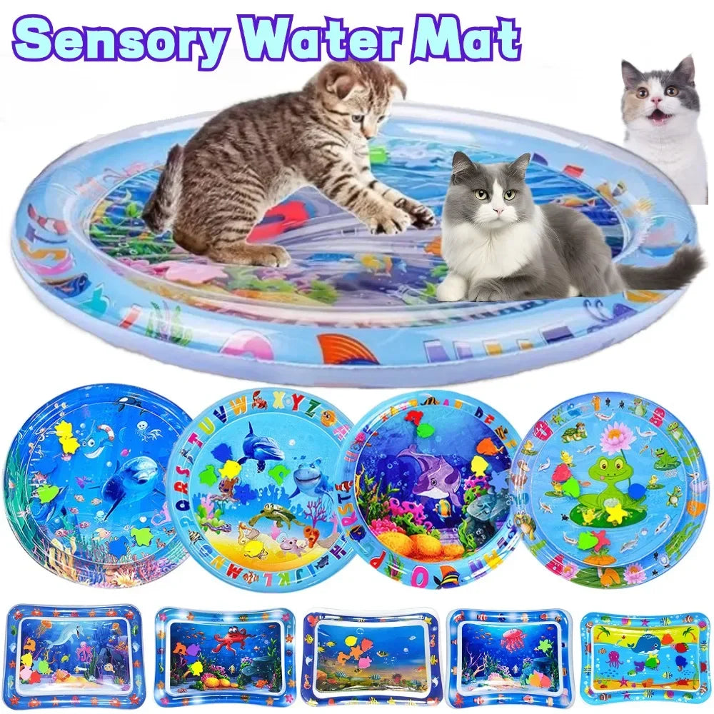 Sensory Water Mat Thickened Sensor Play Water Sensor Cat Mat Pet Supplies Cleaning Cooling Mat Summer Cat Pets Accessories